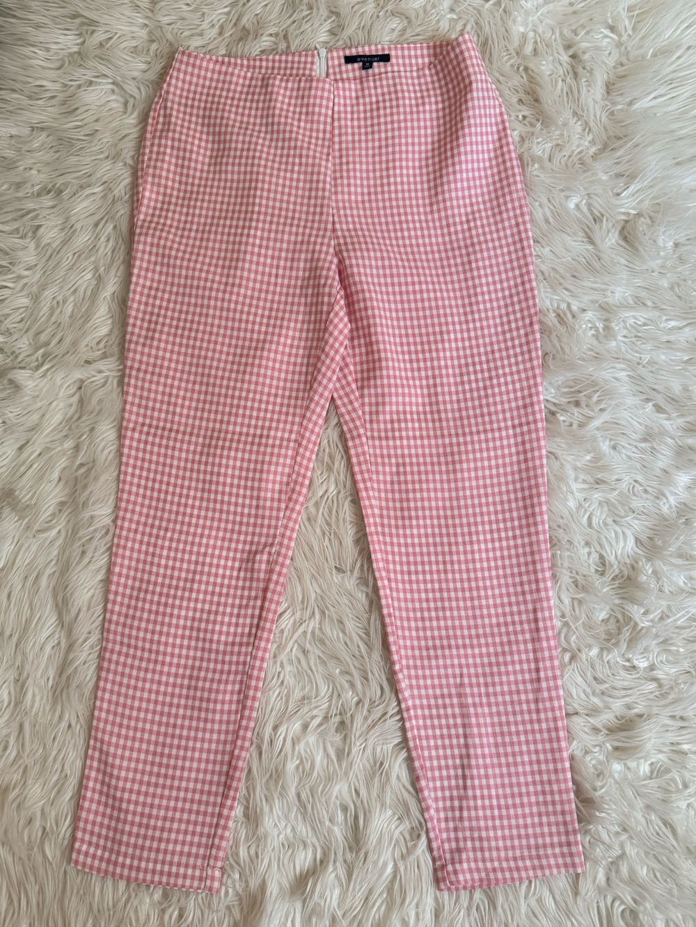 Evenuel Pink & White Gingham Plaid Pants 🎀